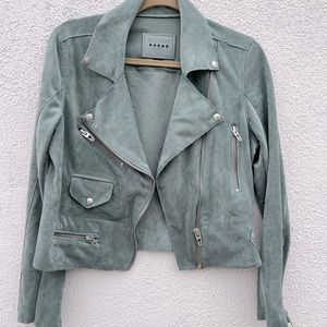 Blank NYC suede motto jacket